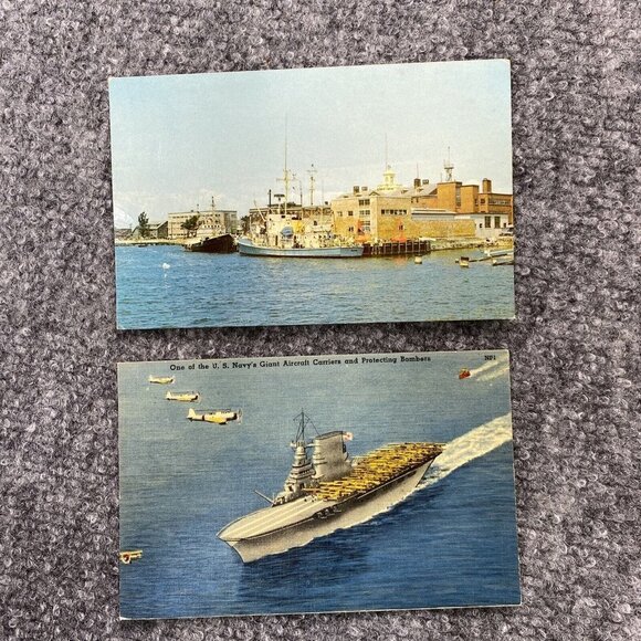 VTG Ships‎ Postcard Lot Of 11 Nautical Seafaring Cruise Military Masted Canal - Picture 7 of 16